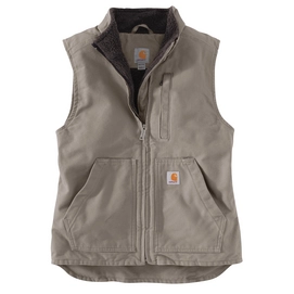Gilet Sans Manches Carhartt Femme Sherpa Lined Mock Neck Vest Taupe Grey-XS