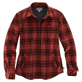 Blouse Carhartt Women Hamilton Plaid Flannel Redwood