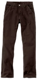 Werkbroek Carhartt Men Washed Duck Work Pant Dark Brown