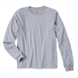 Shirt Carhartt Men Sleeve Logo L/S Heather Grey-S