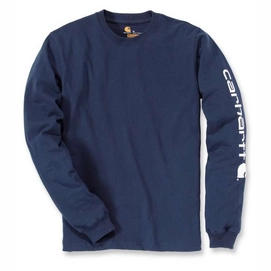 Shirt Carhartt Men Sleeve Logo L/S Navy-S