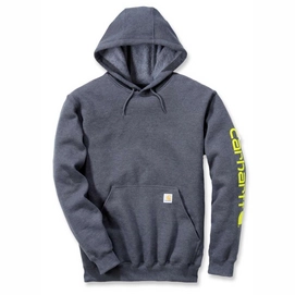 Trui Carhartt Men Sleeve Logo Hooded Sweatshirt Charcoal Heather