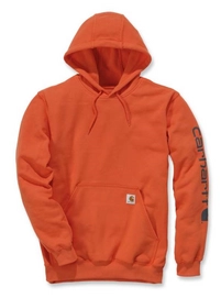 Trui Carhartt Men Sleeve Logo Hooded Sweatshirt Orange