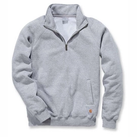 Trui Carhartt Men Quarter-Zip Mock-Neck Sweatshirt Heather Grey-XL