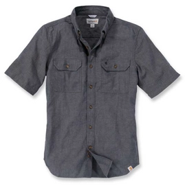 Blouse Carhartt Men S/S Fort Solid Shirt Black Chambray