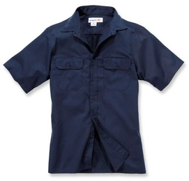 Blouse Carhartt Men Twill Work Shirt S/S Navy