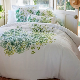 Housse de Couette Sylvie Thiriez Imprimée Echappee Verte Percale