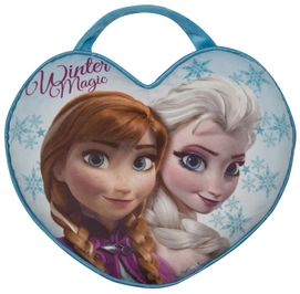 Sierkussen Frozen Elsa en Anna Hart Blauw (36 x 30 cm)