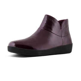 FitFlop Supermod Leather Ankle Boot II Deep Plum