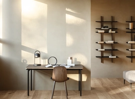 Eva Solo Taffel table_Smile shelving system_Abalone dining chair