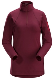 Gilet Arc'teryx Women Rho LT Zip Neck Merbau Rouge Bordeaux
