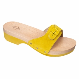 Flip Flops Scholl Pescura Heel Matt Yellow Damen-Schuhgröße 36