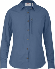 Blouse Fjällräven Abisko Hike Shirt LS W Blue Ridge