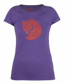 T-Shirt Fjällräven Abisko Trail T-Shirt Print W Paars
