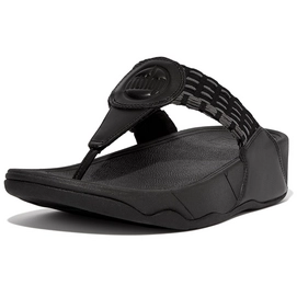 FitFlop Women Walkstar Webbing Wide Fit Art Denim All Black