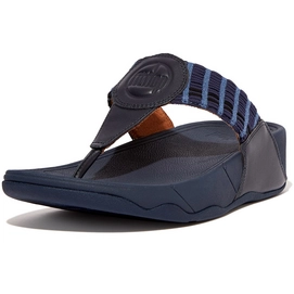 FitFlop Women Walkstar Webbing Wide Fit Art Denim Midnight Navy