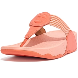 Tongs FitFlop Women Walkstar Wide Fit Multi-Tone Webbing Sunshine Coral-Taille 39