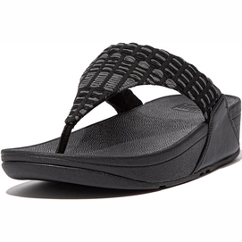 FitFlop Women Lulu Toe Post Art Denim All Black