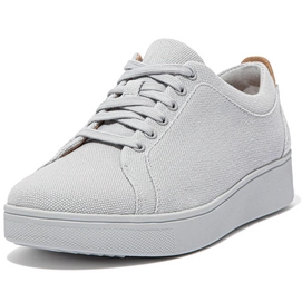 FitFlop Women Rally Tennis Sneaker Canvas Soft Grey