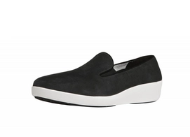 FitFlop F-Pop Skate Suede All Black