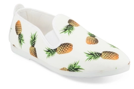 Slipper Flossy Frassy Weiß Ananasdruck