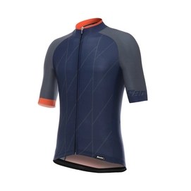 Fietsshirt Santini Men Ace Short Sleeve Nautica Blue