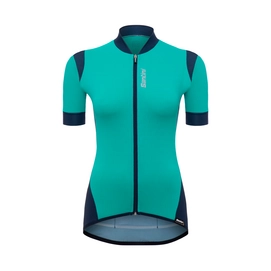 Fietsshirt Santini Women Wave Short Sleeve Full Zip Purple