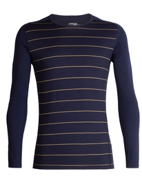 Funktionsunterhemd Icebreaker 200 Oasis Deluxe Raglan LS Crewe Granite Blue Chili Red Herren
