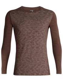 Sous-vêtement Icebreaker Mens 200 Oasis Deluxe Raglan LS Crewe Fall Line Bronze Heather
