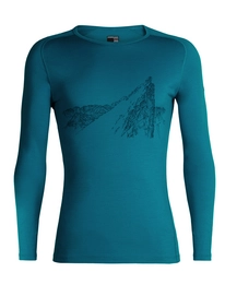 Funktionsunterhemd Icebreaker 200 Oasis Deluxe Raglan LS Crewe La Meije Alpine Herren