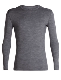 Ondershirt Icebreaker Mens 200 Oasis LS Crewe Gritstone Heather