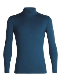 Funktionsunterhemd Unterhemd Icebreaker 260 Tech LS Half Zip Prussian Blue Herren