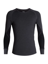 Ondershirt Icebreaker Mens 260 Zone LS Crewe Jet Heather Black