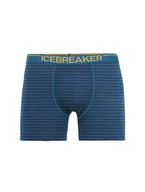 Boxershort Icebreaker Mens Anatomica Boxers Prussian Blue Ginger Stripe
