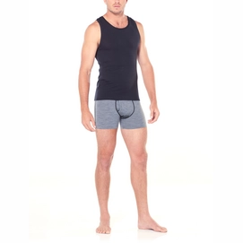 Boxershort Icebreaker Mens Anatomica Boxers w Fly Gritstone Heather Black Stripe