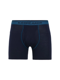 Boxershort Icebreaker Mens Anatomica Boxers w Fly Midnight Navy Prussian Blue