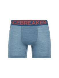 Boxershort Icebreaker Mens Anatomica Zone Boxers Granite Blue Heather Chili Red