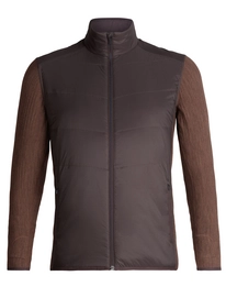 Fleecejacke Icebreaker Descender Hybrid Jacket Walnut Bronze Heather Herren