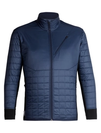 Jacket Icebreaker Mens Helix LS Zip Midnight Navy Black