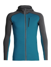 Fleecejacke Icebreaker Quantum LS Zip Hood Alpine Monsoon Herren