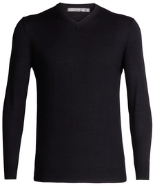 Pullover Icebreaker Shearer V Sweater Black Herren