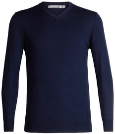 Trui Icebreaker Mens Shearer V Sweater Midnight Navy
