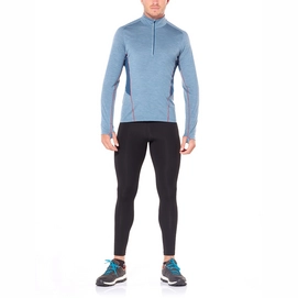 Ondershirt Icebreaker Mens Strike Lite LS Half Zip Granite Blue Heather