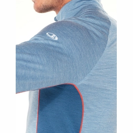 Ondershirt Icebreaker Mens Strike Lite LS Half Zip Granite Blue Heather