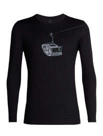Longsleeve Icebreaker Mens Tech Lite LS Crewe Camper Lift Black