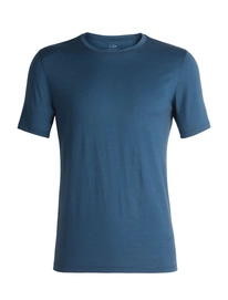 T-Shirt Icebreaker Mens Tech Lite SS Crewe Prussian Blue
