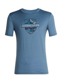 T-Shirt Icebreaker Mens Tech Lite SS Crewe Alpine Crest Granite Blue