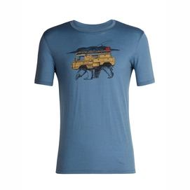 T-Shirt Icebreaker Mens Tech Lite SS Crewe Arctic Explorers Granite Blue