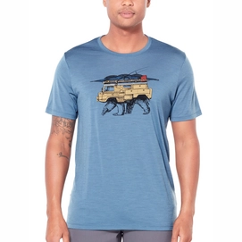 T-Shirt Icebreaker Mens Tech Lite SS Crewe Arctic Explorers Granite Blue