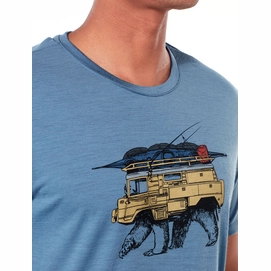 T-Shirt Icebreaker Mens Tech Lite SS Crewe Arctic Explorers Granite Blue